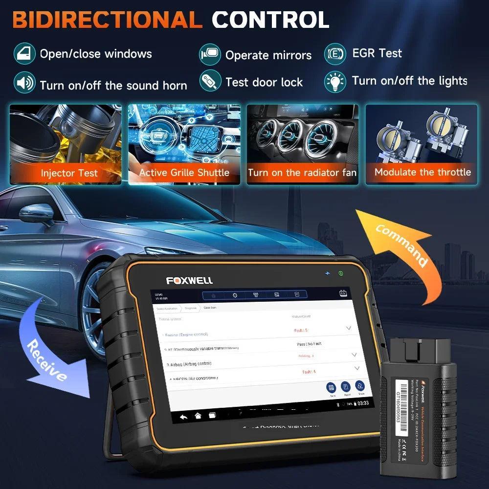 Foxwell GT60 OBD2 Diagnostic Tool Full System Active Test Car Code Reader 24 Reset Service Professional OBD 2 Automotive Scanner OBD Scanner