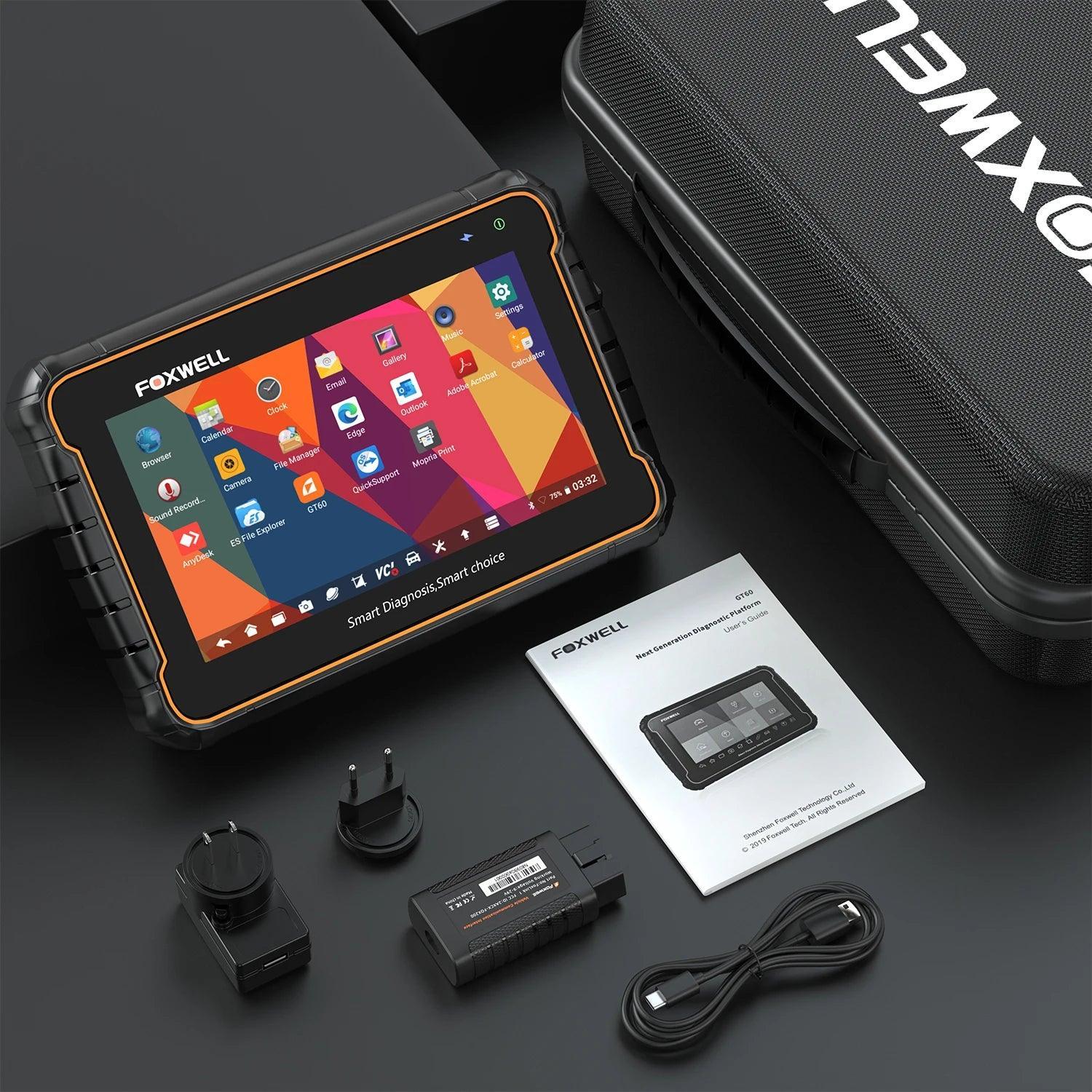 Foxwell GT60 OBD2 Diagnostic Tool Full System Active Test Car Code Reader 24 Reset Service Professional OBD 2 Automotive Scanner OBD Scanner