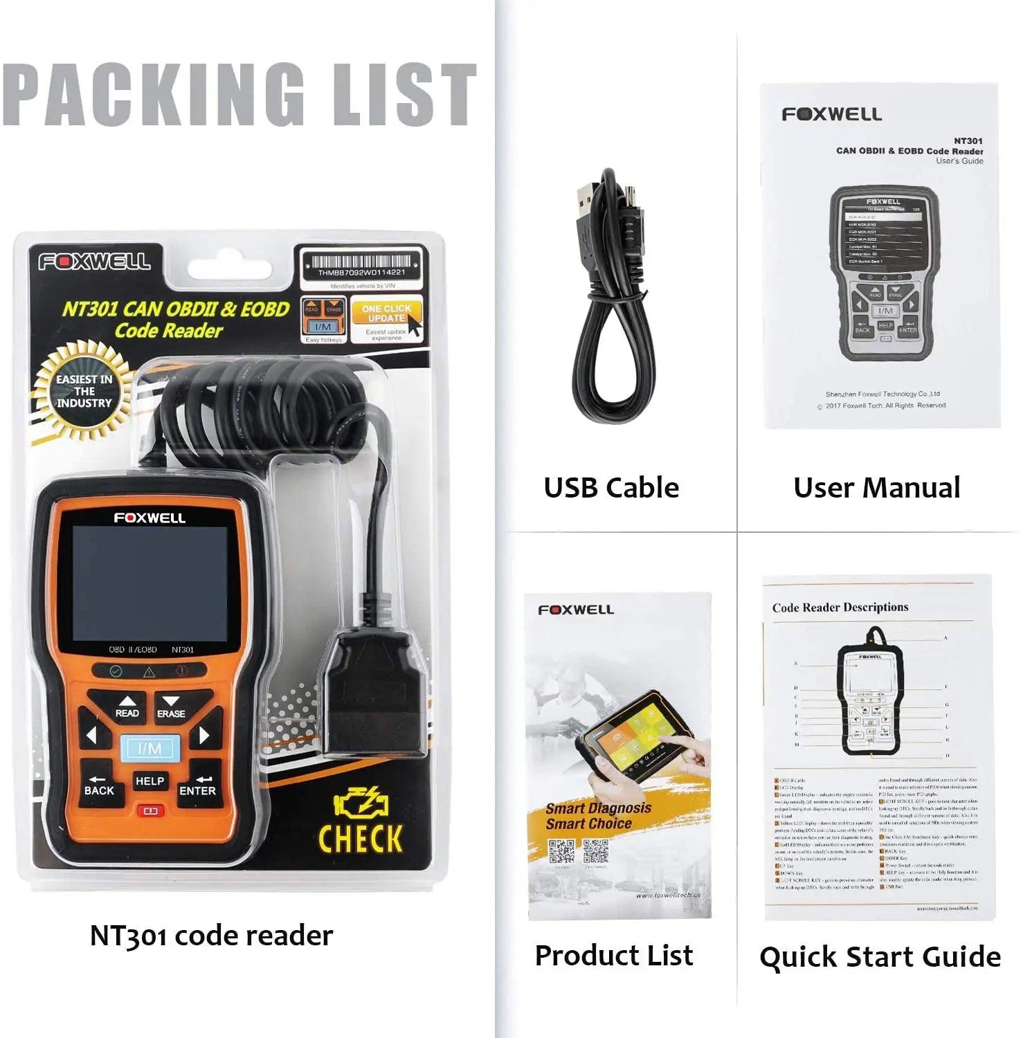 FOXWELL NT301 OBD2 Scanner OBD Scanner Case