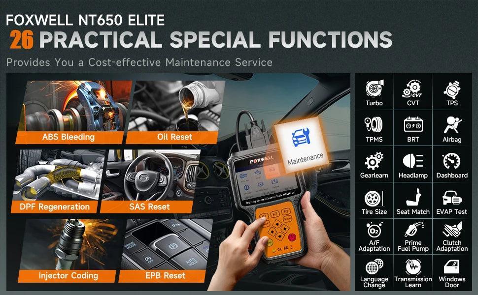 FOXWELL NT650 Elite OBD2 Automotive Scanner OBD Scanner