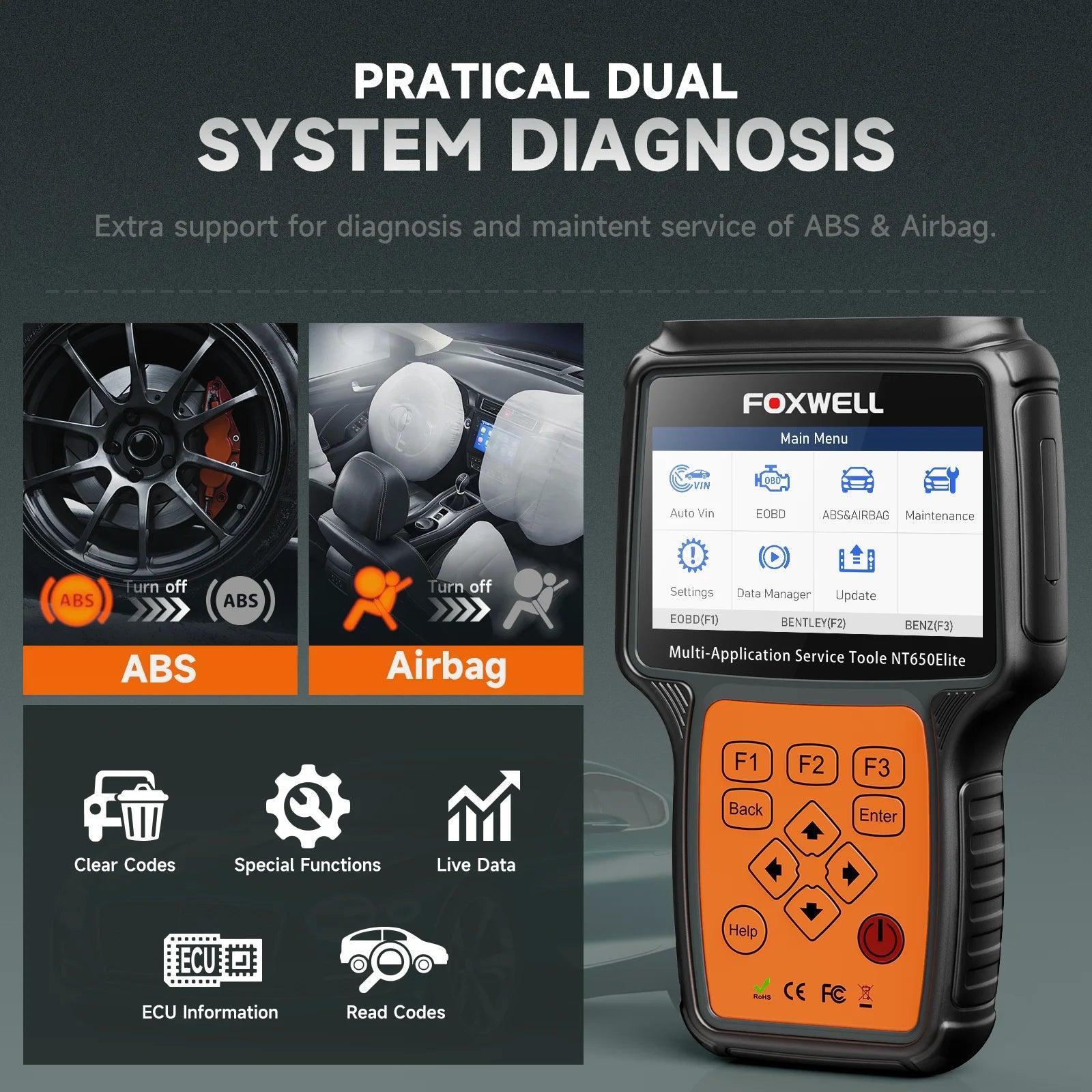 FOXWELL NT650 Elite OBD2 Automotive Scanner OBD Scanner