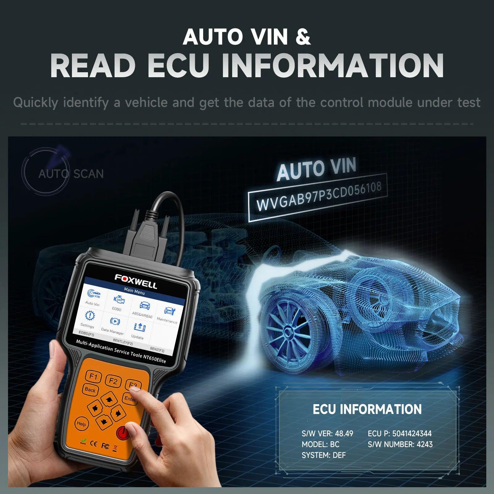 FOXWELL NT650 Elite OBD2 Automotive Scanner OBD Scanner