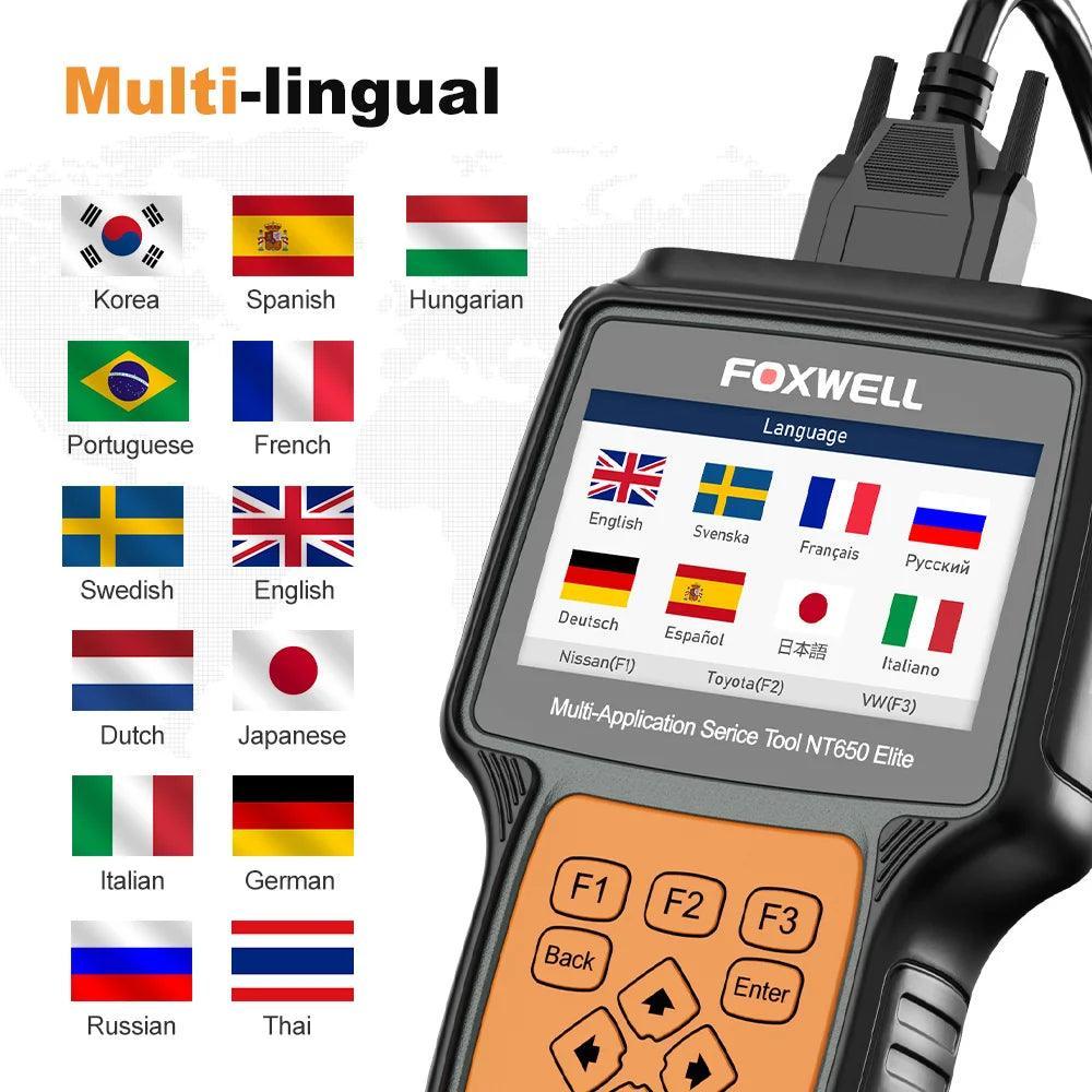 FOXWELL NT650 Elite OBD2 Automotive Scanner OBD Scanner
