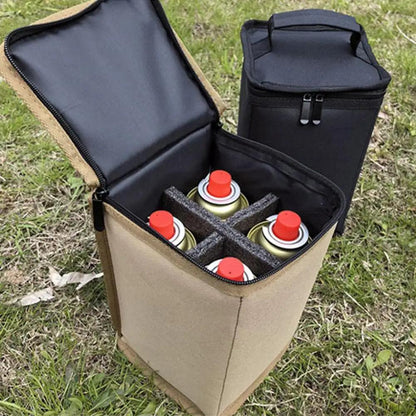 Fuel Tank Bag Impact resistant Storage Bag Portable Camping Lantern Gas Tank Storage Bag with Soft Lining for Outdoor Butane Storage Bag