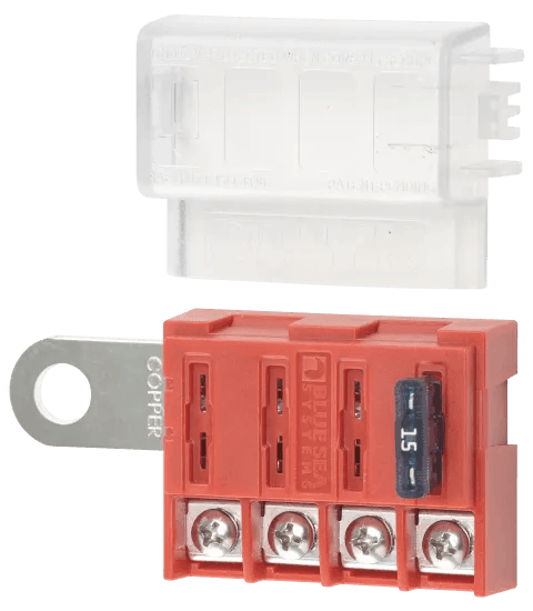 Fuse Block ST Blade 4 Circuit Battery Terminal Fuse Box