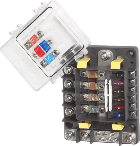 Fuse Block With Neg Bar & Midi Fuses - Fuse Box - Blue Sea