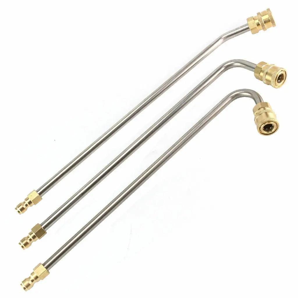 High - pressure Extension Rod For Car Washer Water Gun 1/4 inch Quick Connect Angle 30/90 degree U type Curved Head Wand Lance - High Pressure Extension Rod - Open Cut Off - Grid