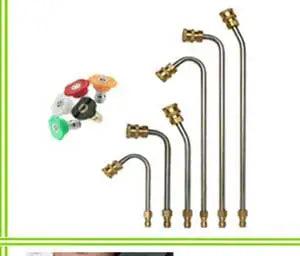 High - pressure Extension Rod For Car Washer Water Gun 1/4 inch Quick Connect Angle 30/90 degree U type Curved Head Wand Lance - High Pressure Extension Rod - Open Cut Off - Grid