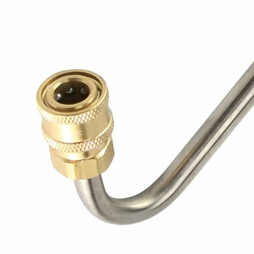 High - pressure Extension Rod For Car Washer Water Gun 1/4 inch Quick Connect Angle 30/90 degree U type Curved Head Wand Lance - High Pressure Extension Rod - Open Cut Off - Grid