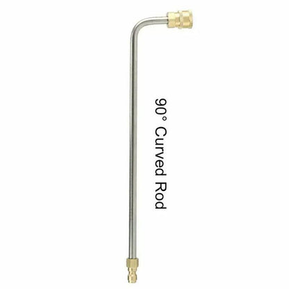 High - pressure Extension Rod For Car Washer Water Gun 1/4 inch Quick Connect Angle 30/90 degree U type Curved Head Wand Lance - High Pressure Extension Rod - Open Cut Off - Grid