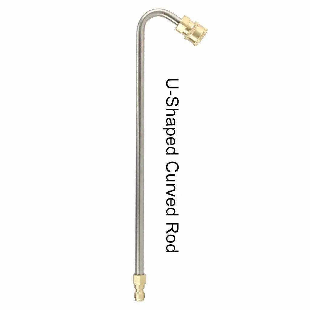 High - pressure Extension Rod For Car Washer Water Gun 1/4 inch Quick Connect Angle 30/90 degree U type Curved Head Wand Lance - High Pressure Extension Rod - Open Cut Off - Grid