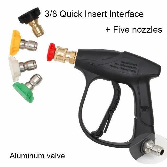High Pressure Washer Gun High Pressure Water Spray Gun Jet Washer Car Wash Power Washer Spray Gun with 1/4" Quick Connector - High Pressure Washer Gun - Open Cut Off - Grid