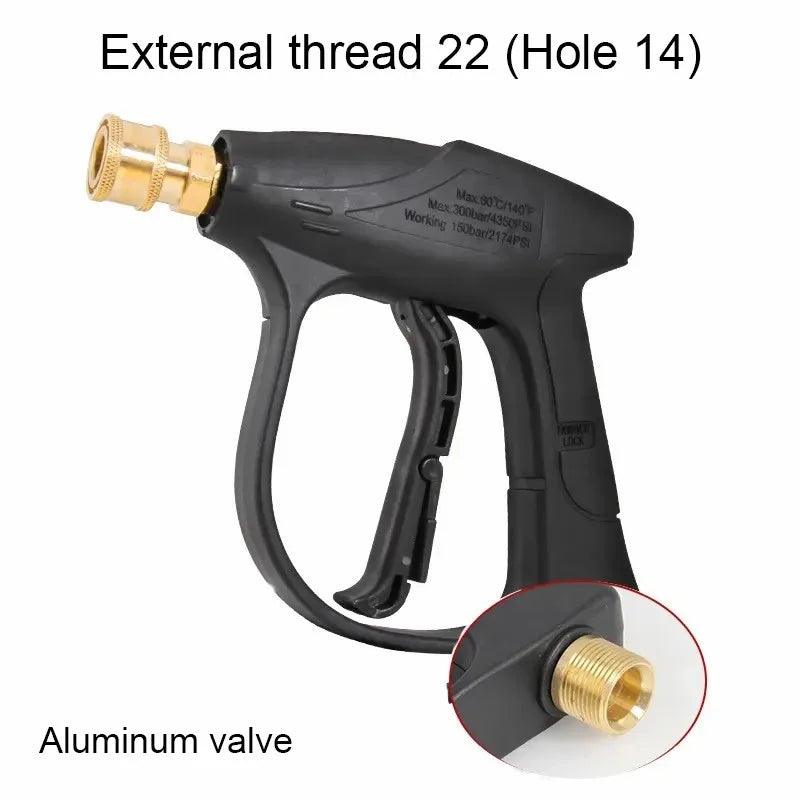 High Pressure Washer Gun High Pressure Water Spray Gun Jet Washer Car Wash Power Washer Spray Gun with 1/4" Quick Connector - High Pressure Washer Gun - Open Cut Off - Grid