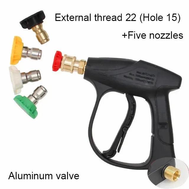 High Pressure Washer Gun High Pressure Water Spray Gun Jet Washer Car Wash Power Washer Spray Gun with 1/4" Quick Connector - High Pressure Washer Gun - Open Cut Off - Grid