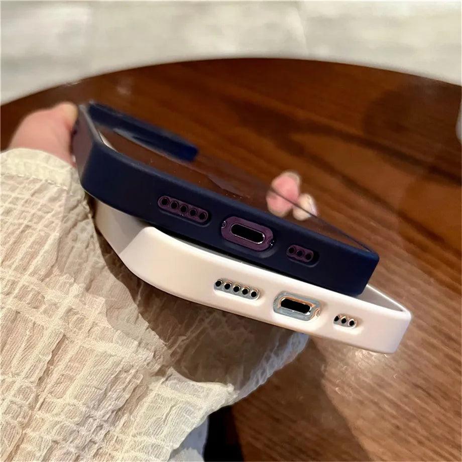 iphone 13 Magnetic Wireless Charge For Magsafe Case Shockproof Transparent Bumper Cover - iphone 13 case - Open Cut Off - Grid