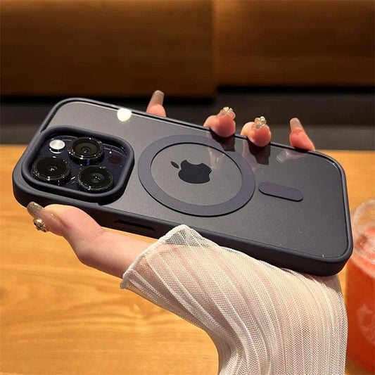 iphone 14 Magnetic Wireless Charge For Magsafe Case Shockproof Transparent Bumper Cover - iphone 14 case - Open Cut Off - Grid