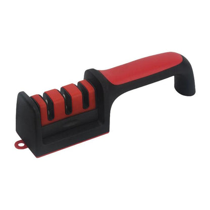 Kitchen 3/4-Segment Knife Sharpener Household Multi-Functional Hand-Held 3/4-Purpose Black Sharpening Stone Knife Sharpener