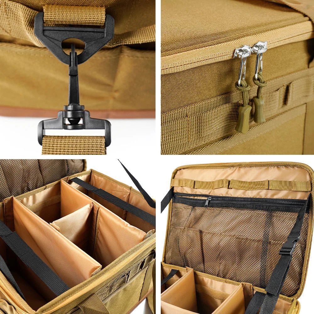 Large Zipper Camping Bag Anti-crash Stove Cookware Carrying Bag Multifunctional Durable Camping Accessories Storage Organizer Camp Cooking
