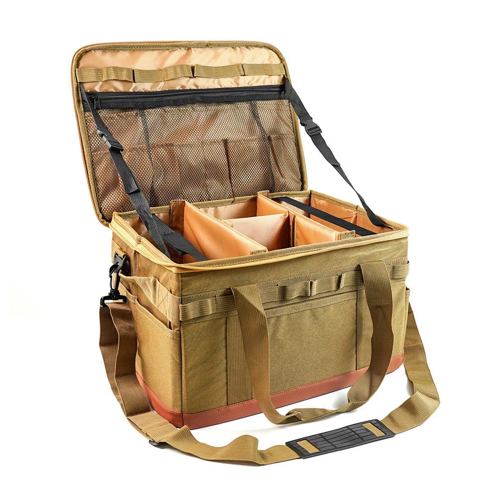 Large Zipper Camping Bag Anti-crash Stove Cookware Carrying Bag Multifunctional Durable Camping Accessories Storage Organizer Camp Cooking