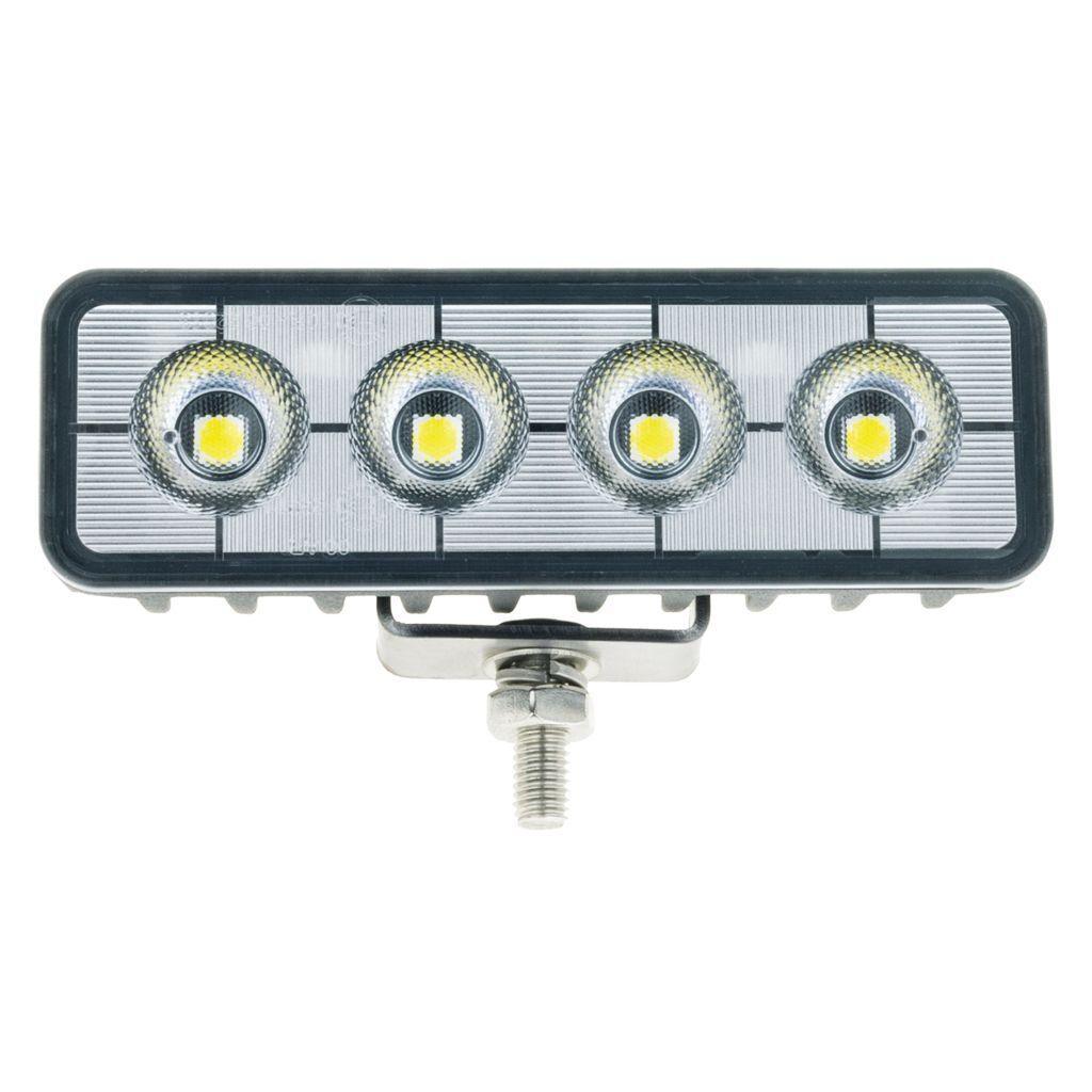 Led Rectgl Worklamp Flood Beam 70 Deg 9-36V 24W 4 Leds Black HSNG 2,400 Lumens LED Work Lamps