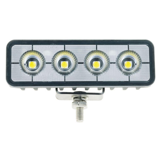 Led Rectgl Worklamp Flood Beam 70 Deg 9 - 36V 24W 4 Leds Black HSNG 2,400 Lumens - LED Work Lamps - Hulk 4x4
