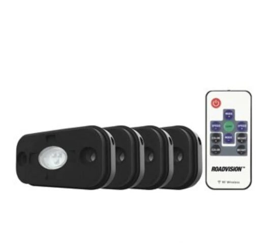 LED Rock Light Kit V2 RGB 4 Way with RF Remote Control Upgradable to 8 lights - Rock Lights - Roadvision