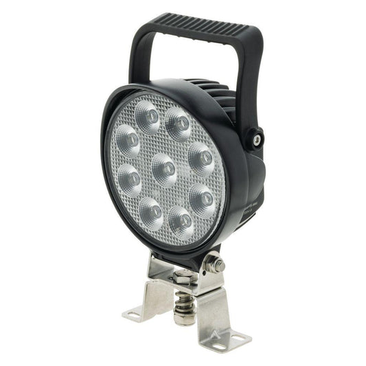 Led Round Flood Beam Worklamp W/ Handle & Switch 5,100 Lumens - LED Work Lamps - Hulk 4x4