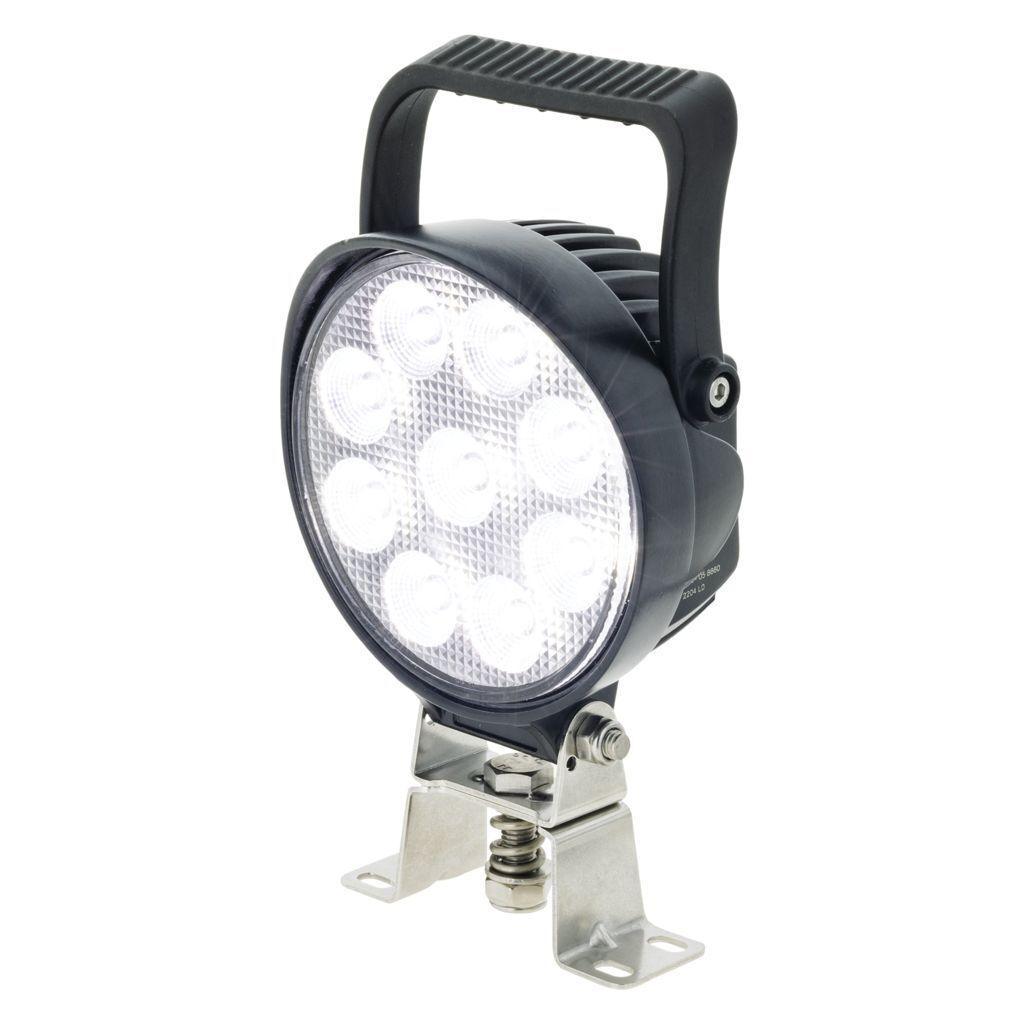 Led Round Flood Beam Worklamp W/ Handle & Switch 5,100 Lumens - LED Work Lamps - Hulk 4x4