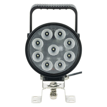 Led Round Flood Beam Worklamp W/ Handle & Switch 5,100 Lumens - LED Work Lamps - Hulk 4x4