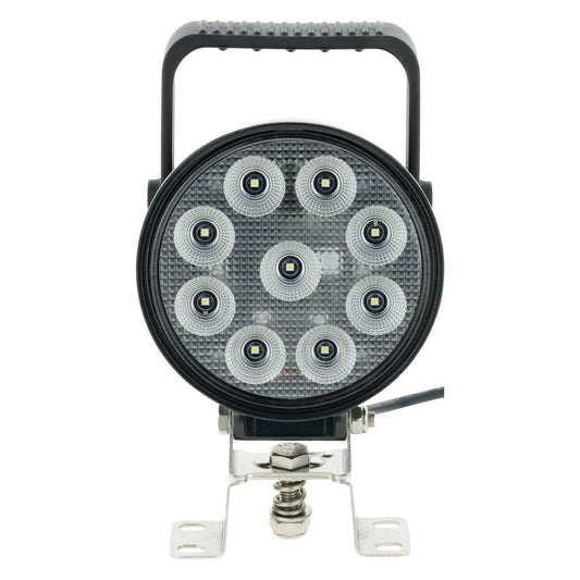Led Round Flood Beam Worklamp W/ Handle & Switch 5,100 Lumens - LED Work Lamps - Hulk 4x4