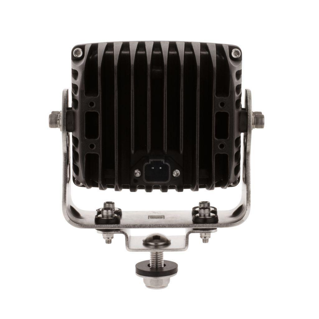 Led Square Worklamp Flood Beam 9 - 36V 43W 4 Leds Slim Blk HSNG 5,400 Lumens IP69K - LED Work Lamps - Hulk 4x4