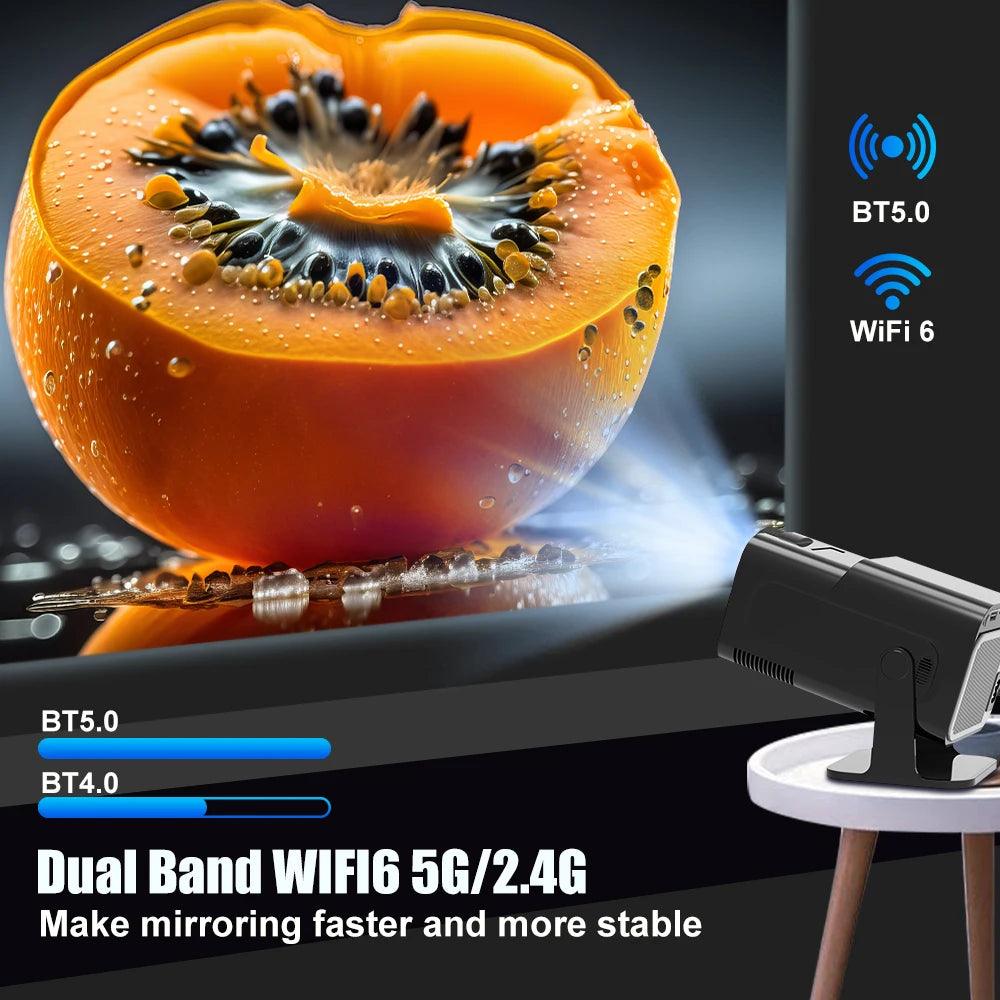 Magcubic Android 11 390ANSI HY320 Projector 4K Native 1080P Dual Wifi6 BT5.0 Cinema Outdoor Portable Projetor Upgrated HY300 Android Projecta