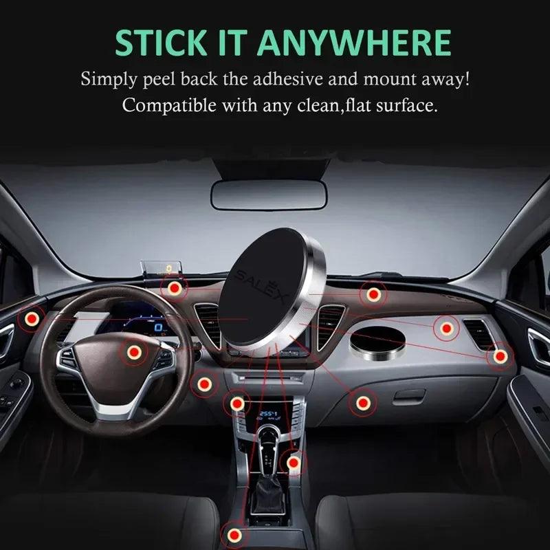 Magnetic Car Phone Holder Universal Car Phone Stand for iPhone Xiaomi Huawei Samsung Dashboard Wall Mounted Car Magnet Sticker - Car Phone Holder - Open Cut Off - Grid