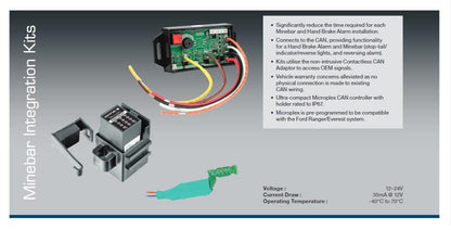 Minebar Integration Kit (With Handbrake Alarm) – Ford Ranger/Everest - PRE ORDER Minebar Integration Kit