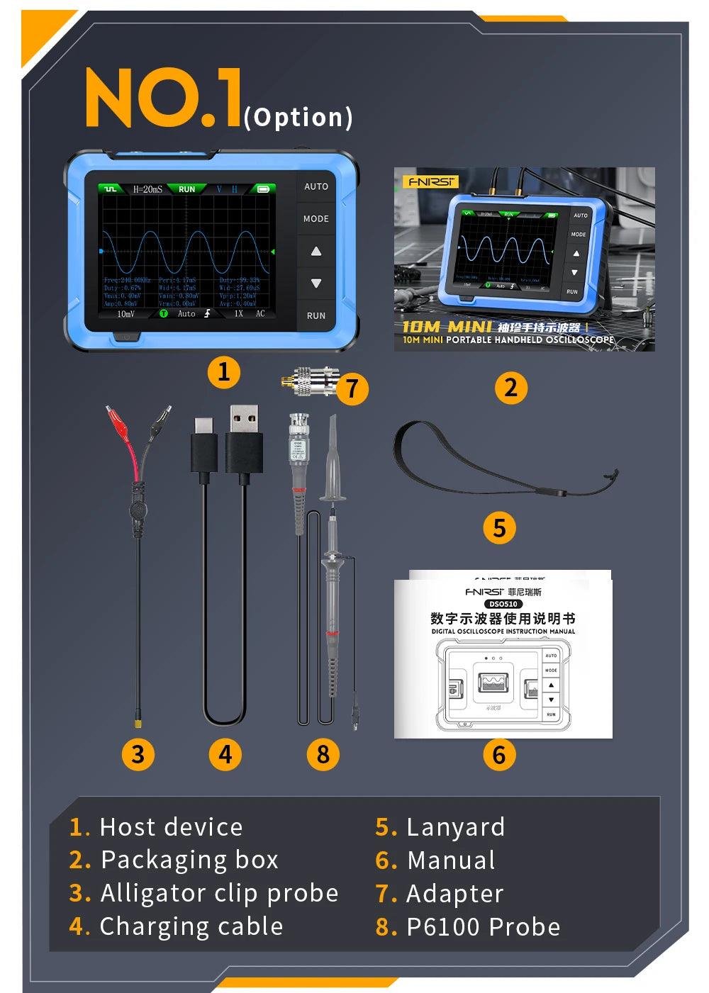 Mini Handheld Digital 2 In 1 Oscilloscope DSO510 DSO153 DSO153 Oscilloscope