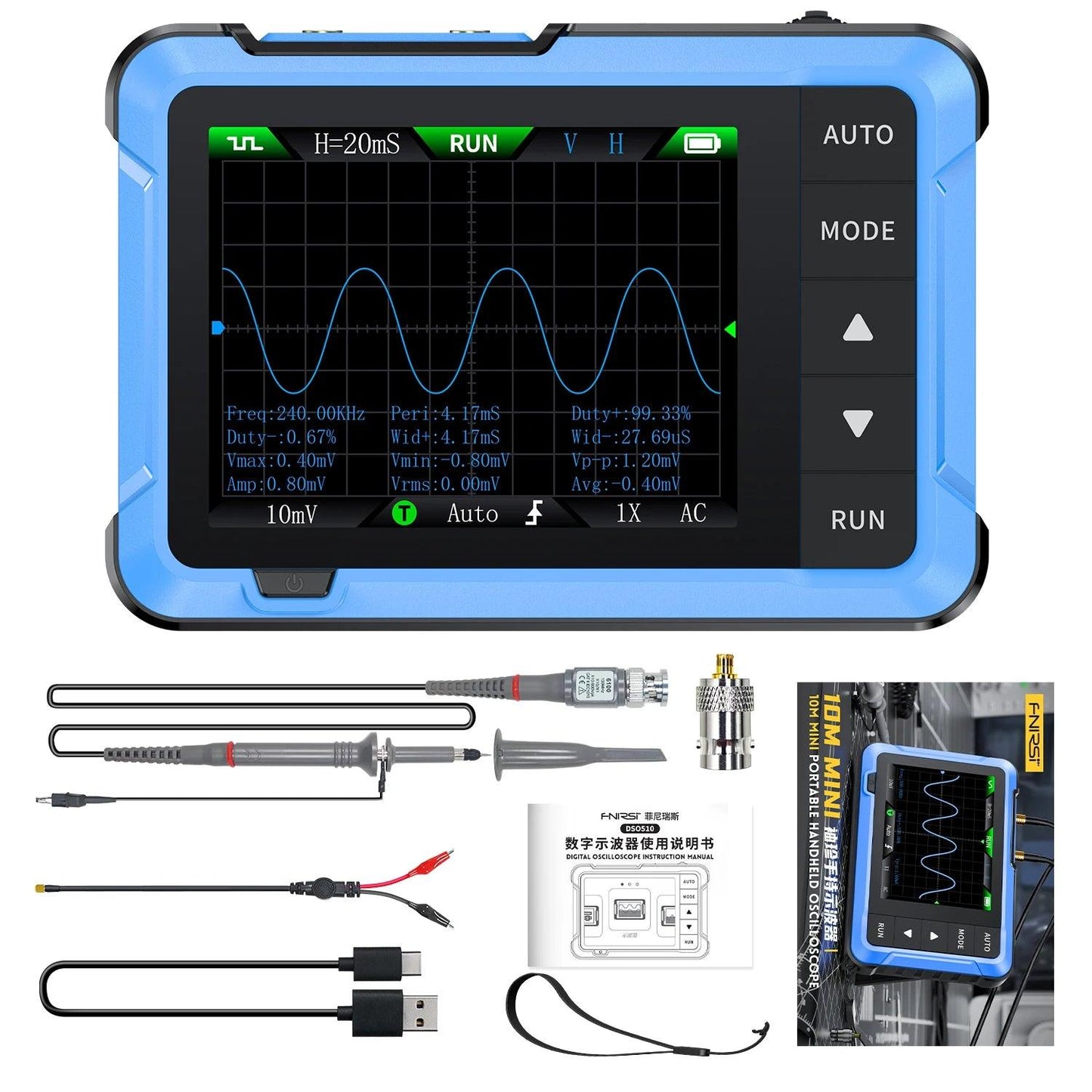 Mini Handheld Digital 2 In 1 Oscilloscope DSO510 DSO153 DSO153 Oscilloscope