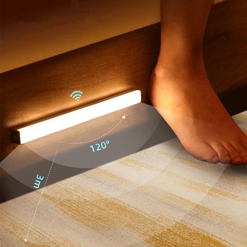 Motion Sensor Light Wireless LED Night Light Type C Rechargeable Light Cabinet Wardrobe Lamp Staircase Backlight For Kitchen LED Motion Light