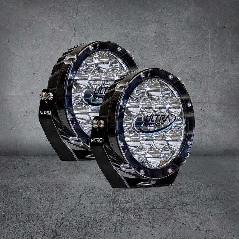 NITRO 80 Maxx 7" LED Driving Light (Pair) Including Harness Driving Lights