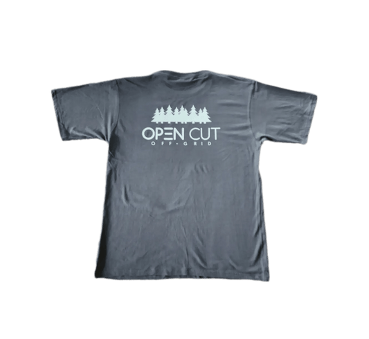 Off - Grid Charcoal T-Shirt - T-Shirt - Open Cut Off - Grid