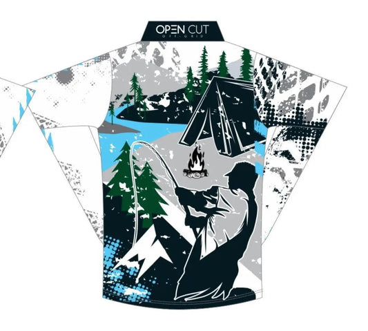 Open Cut Off - Grid Fishing Shirt - Fishing Shirt - Open Cut Off - Grid