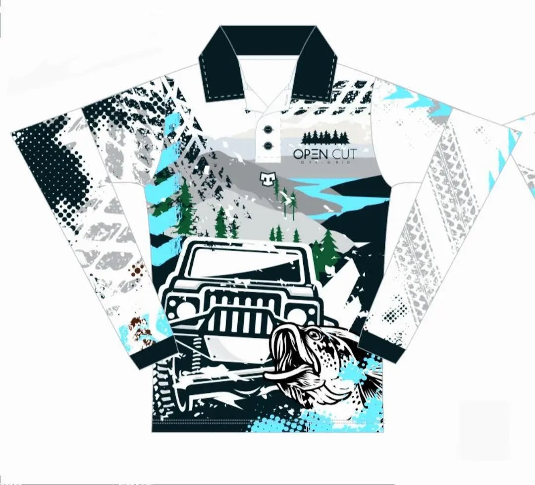 Open Cut Off-Grid Fishing Shirt Fishing Shirt