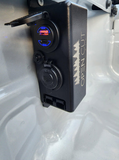 Open Cut Off-Grid Surface Mount Aux Panel (Black) Surface Mount Accessory Panel