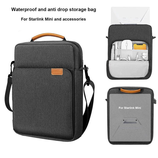Outdoor travel bag suitable for Starlink Mini and accessory storage bag, shoulder bag, crossbody bag - Starlink Storage Bag - Open Cut Off - Grid