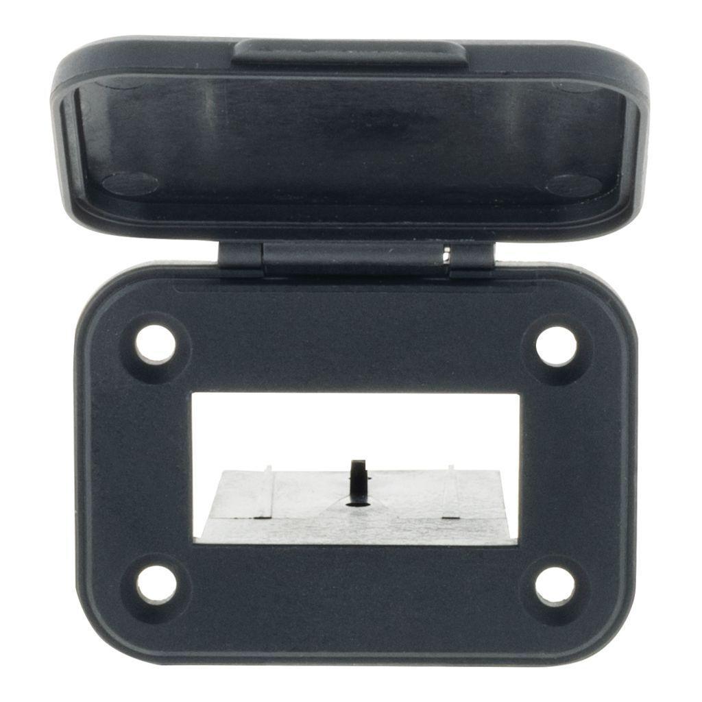 Pkt 1 Black Plastic Cover T/S 50AMP Connector W/ Flip Lid - Flush Mount Accessory Panel - Hulk 4x4