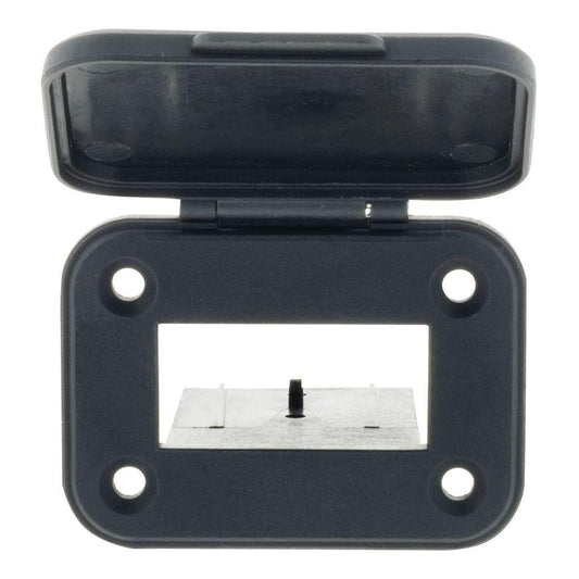 Pkt 1 Black Plastic Cover T/S 50AMP Connector W/ Flip Lid - Flush Mount Accessory Panel - Hulk 4x4