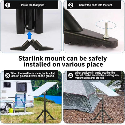 Portable Tripod Mount Tripod Adapter Outdoor Portable Mini Dish Mounting Kit For Starlink GEN3 For Camping And RV Travel Starlink Tripod