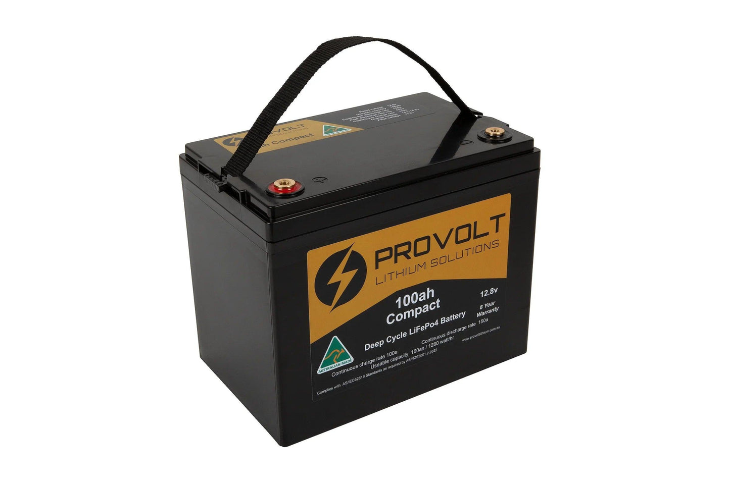 Provolt Compact 100ah Deep Cycle Lithium Battery Compact 12v Lithium Battery