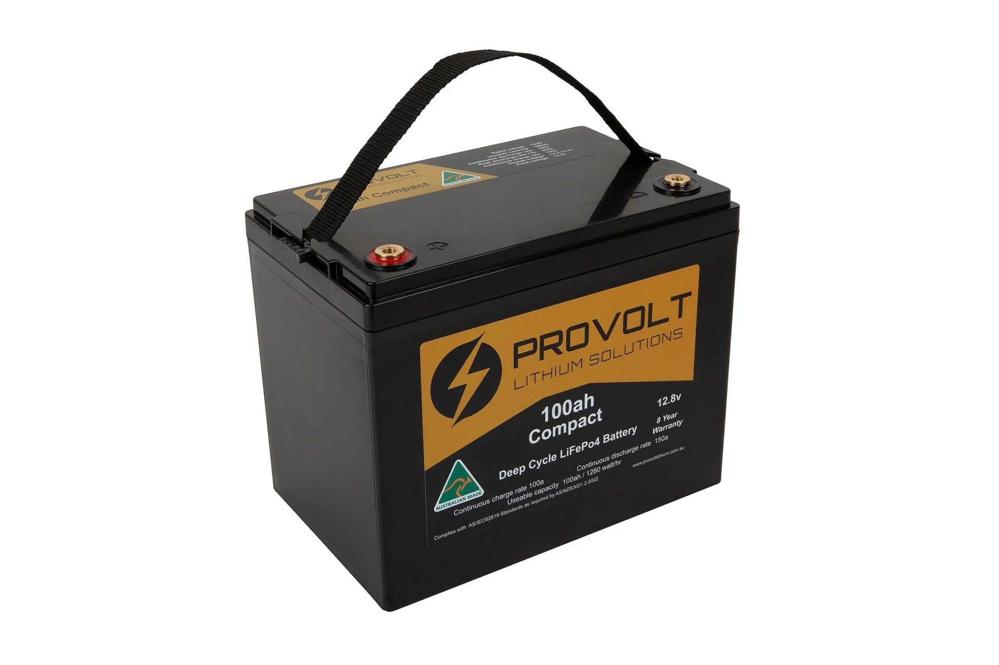Provolt Compact 100ah Deep Cycle Lithium Battery Compact 12v Lithium Battery