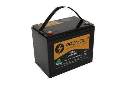 Provolt Compact 100ah Deep Cycle Lithium Battery Compact 12v Lithium Battery