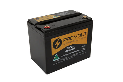 Provolt Compact 100ah Deep Cycle Lithium Battery Compact 12v Lithium Battery